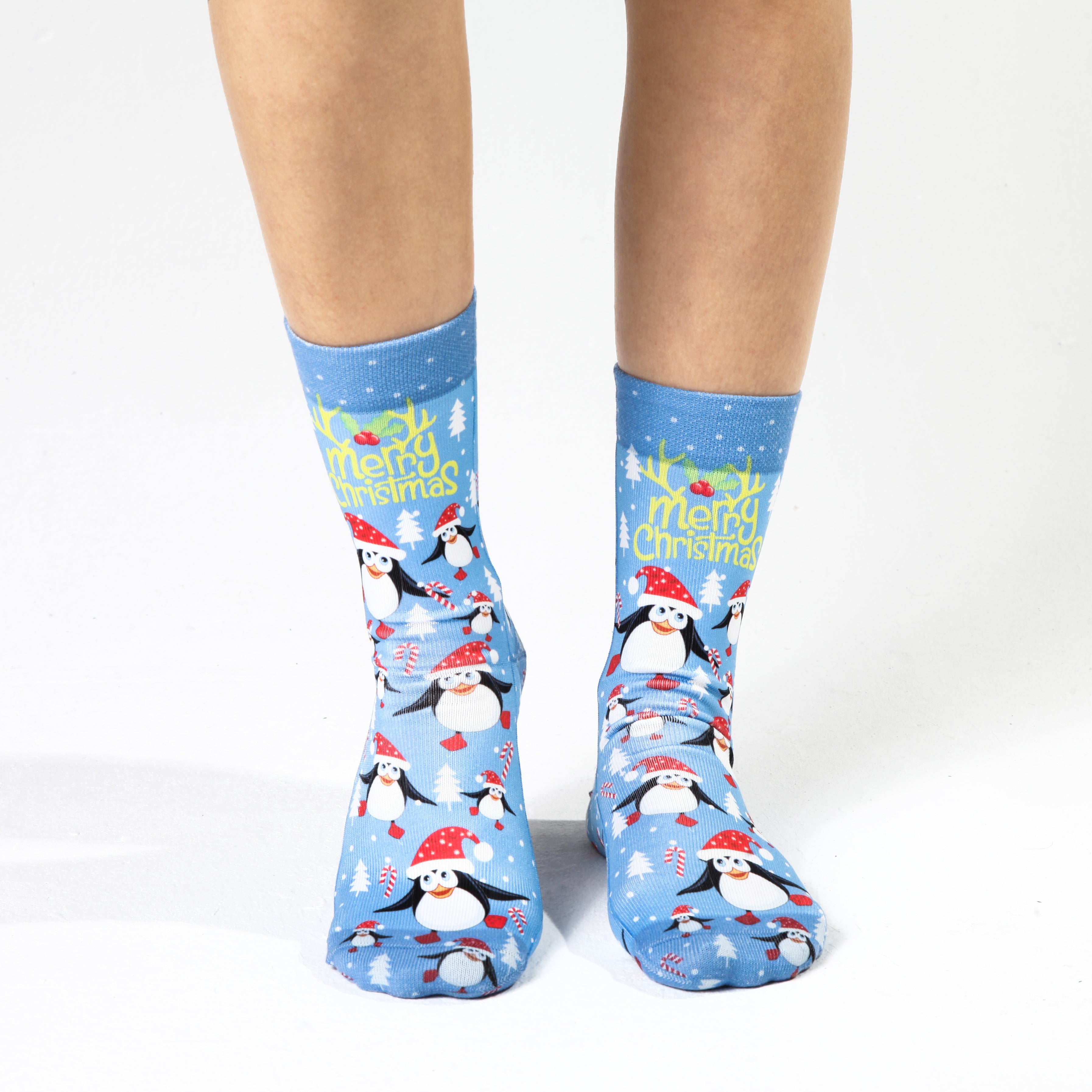 Christmas Penguin Ladies Socks