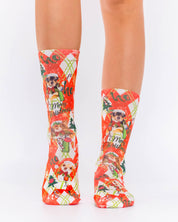 Damask Decor I Christmas Ladies Socks