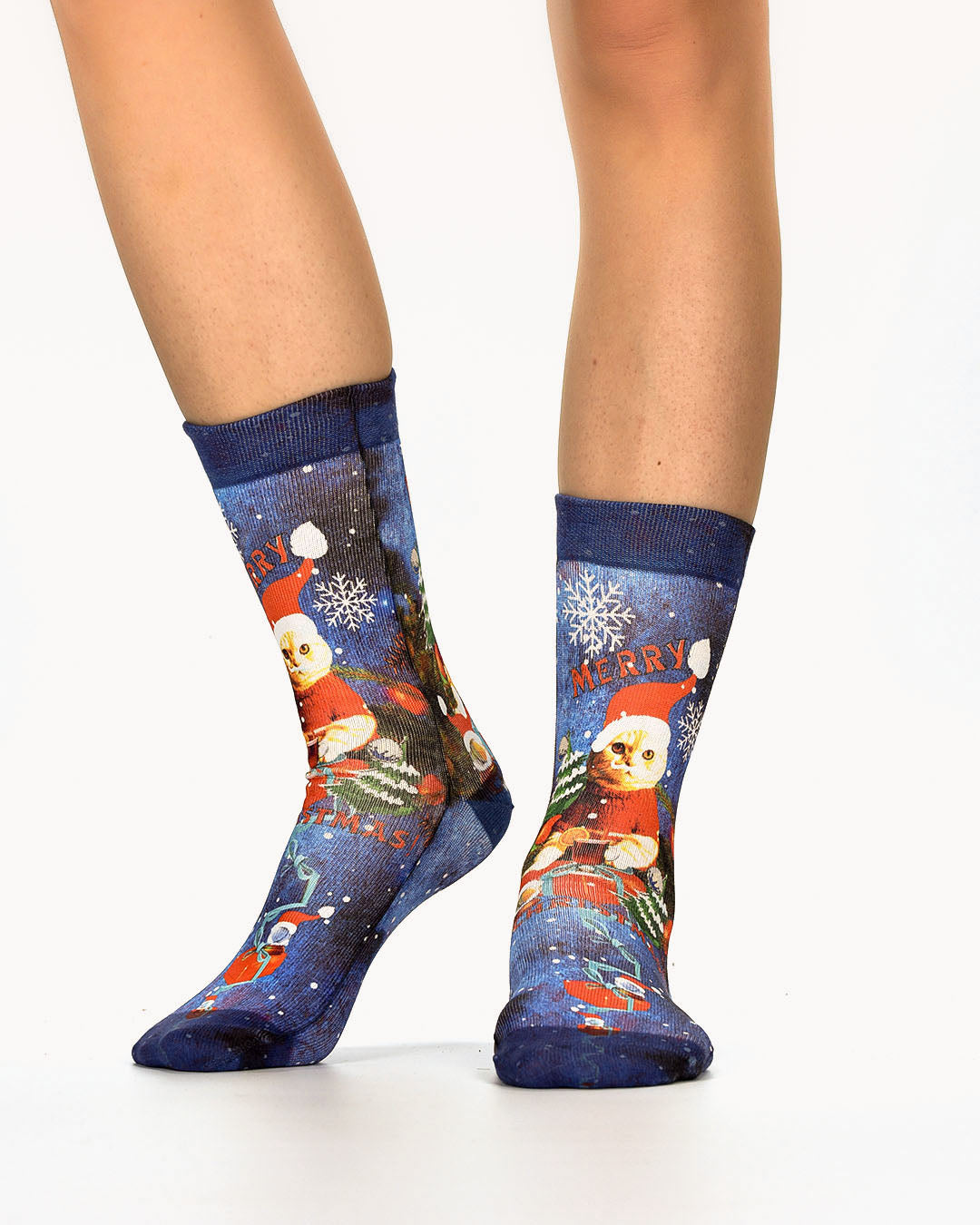 Santa Cats Gift Ladies Socks