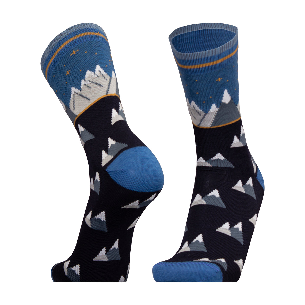Mountains Navy Nativa Wool Socks