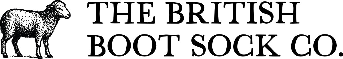 Logo of The British Boot Sock Co. with a sheep illustration on a white background