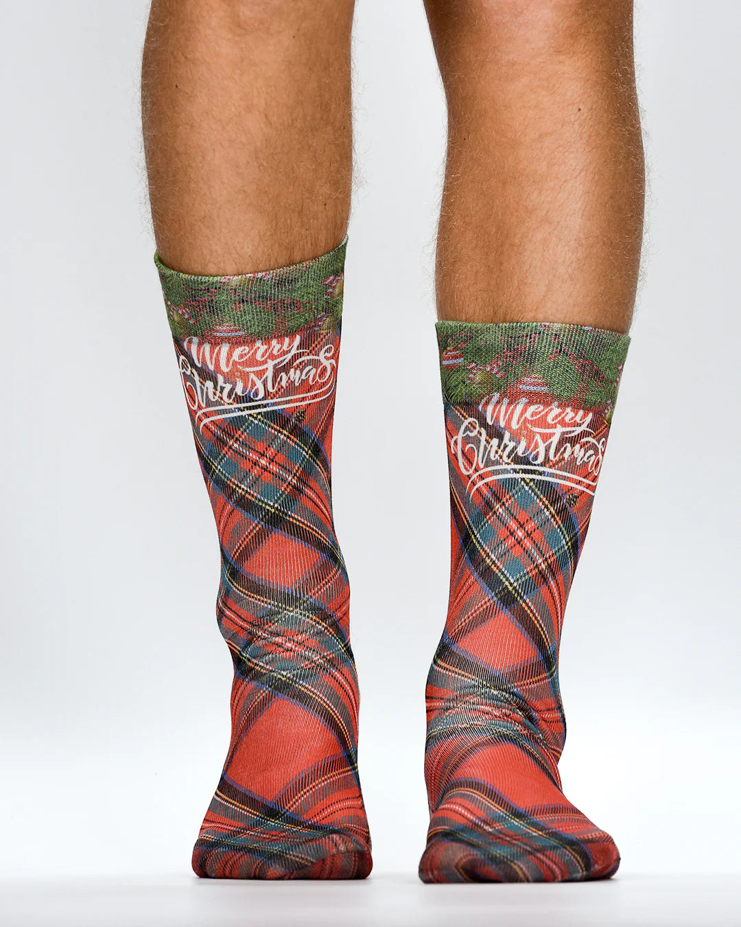 Check Berry Mens  Christmas Socks