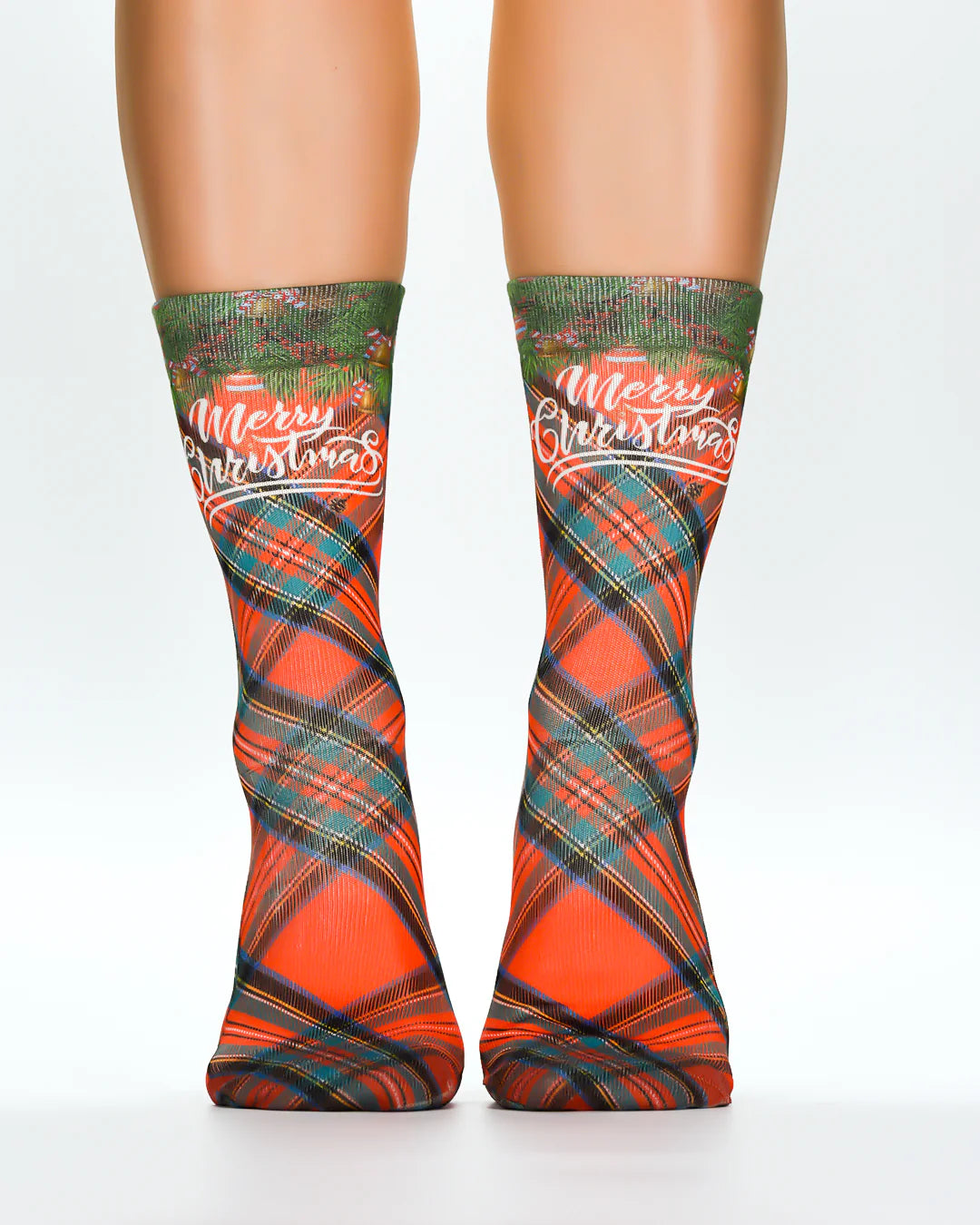 Check Berry Christmas Ladies Socks