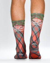 Check Berry Mens  Christmas Socks