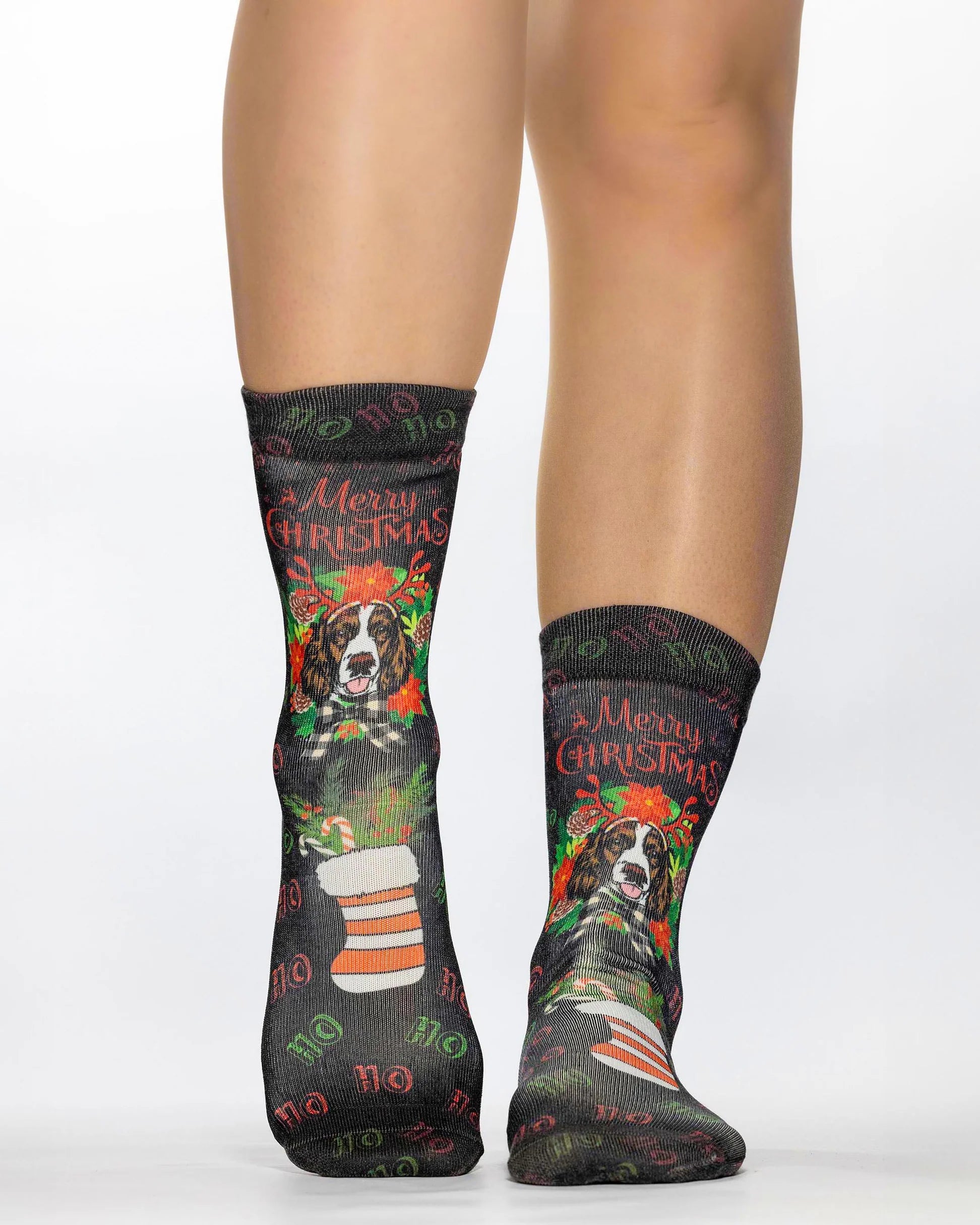 Deer Dog Ladies Christmas Socks