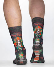 Deer Dog Mens Christmas Socks