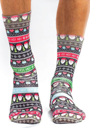Santa Ethnic Design Christmas Mens Socks
