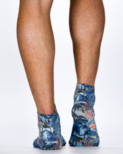 Palm Flowers II Wigglesteps Sneaker Socks | Tropical Vibes & Low-Cut Style