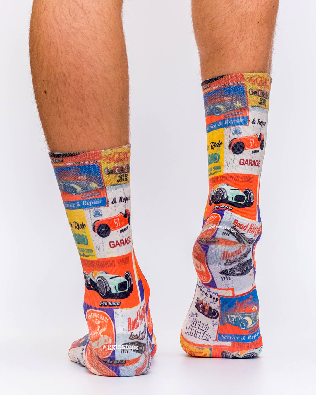Classic Car Race Printed Mens Socks