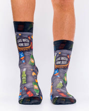 Drink Beer Mens Novelty Socks | Cool, Chill & Easy Fit