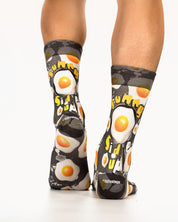 Sunny Side Up Fried Eggs Design Socks | Fun, Vibrant & Cosy