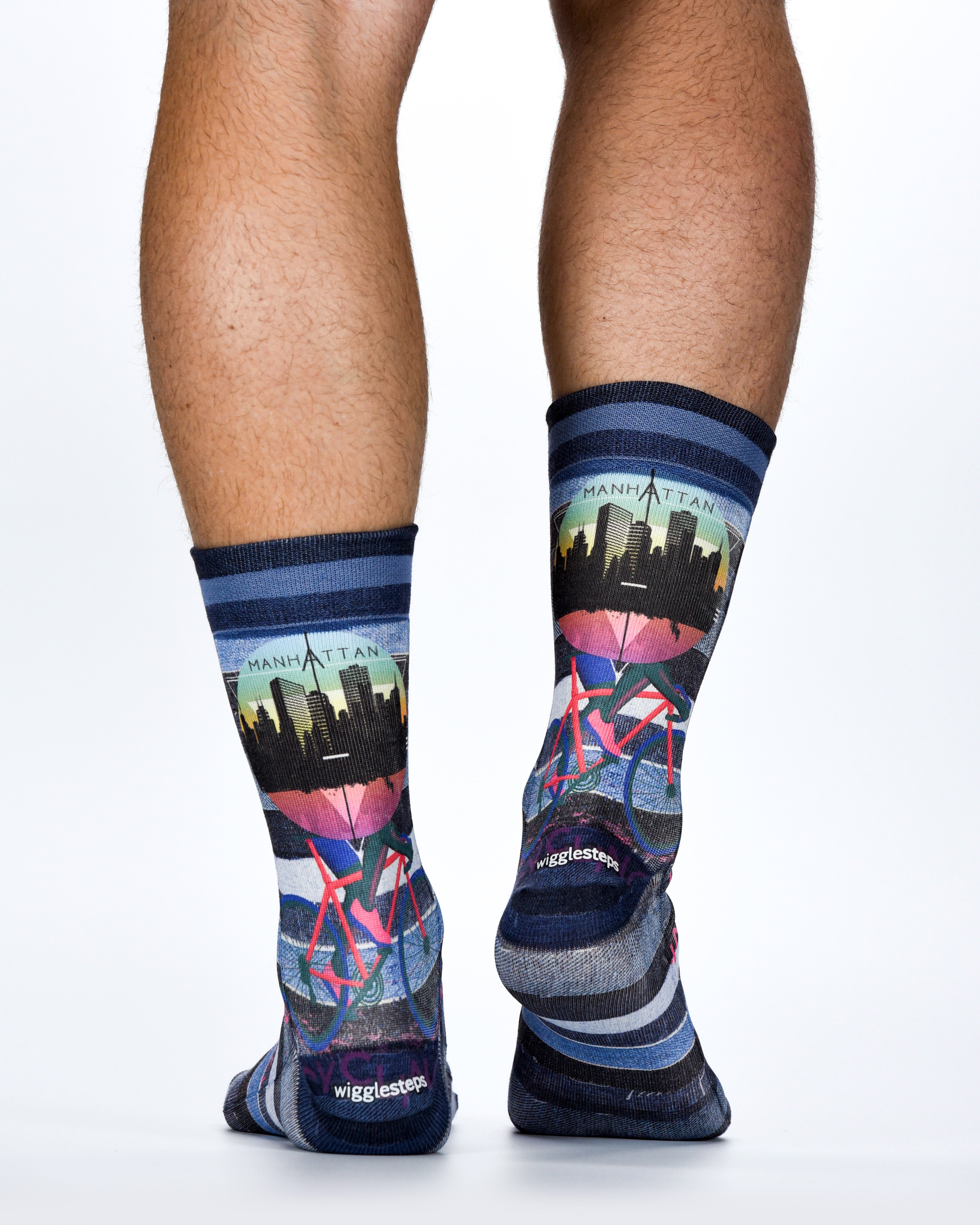 Manhattan Cycling Theme Mens Socks | Sporty & Stylish