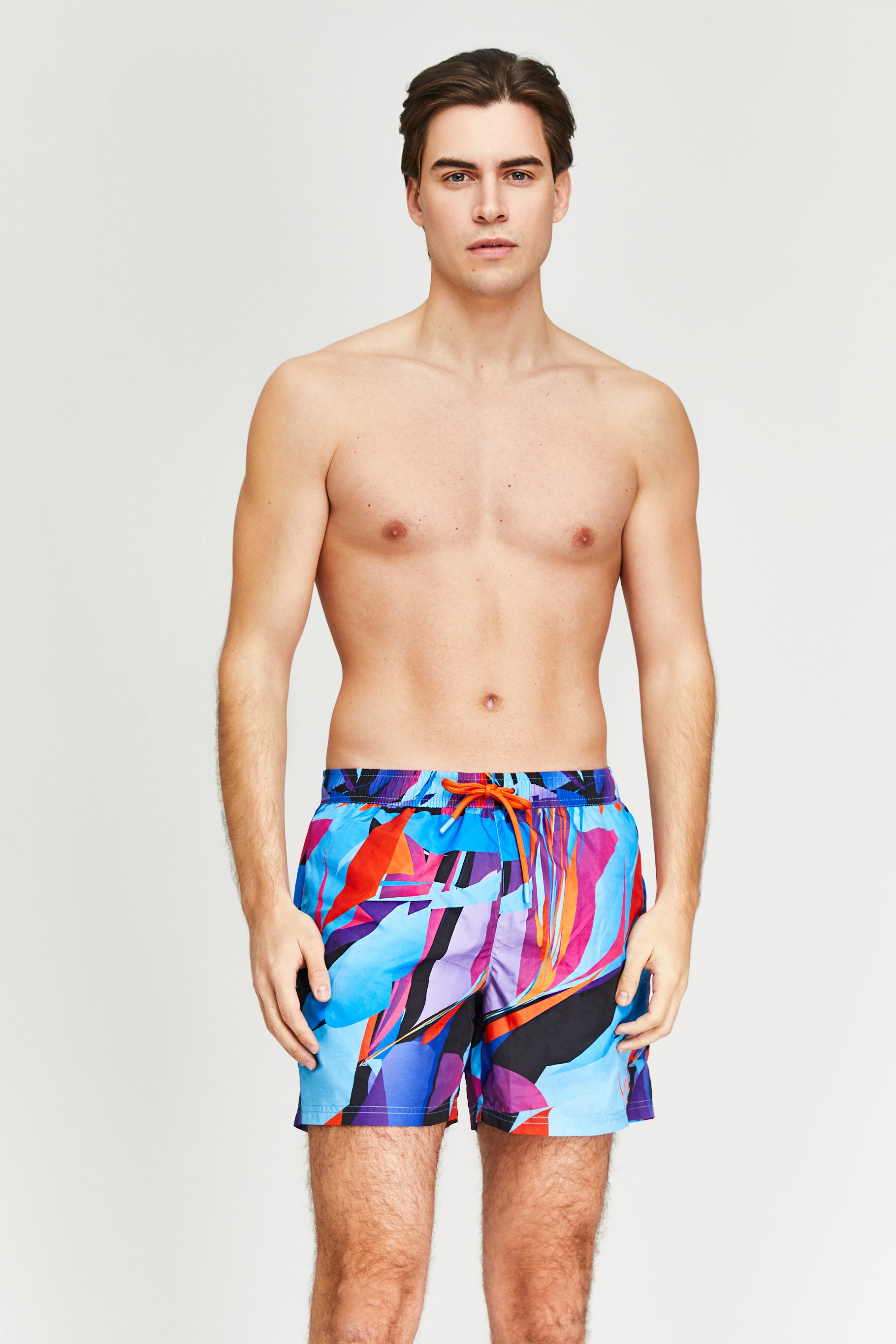Blue Paint Swim Shorts | Artistic Style Meets Swim Comfort