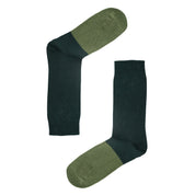 Two Block Colour Organic Cotton Mens Socks | Soft Comfort Welt