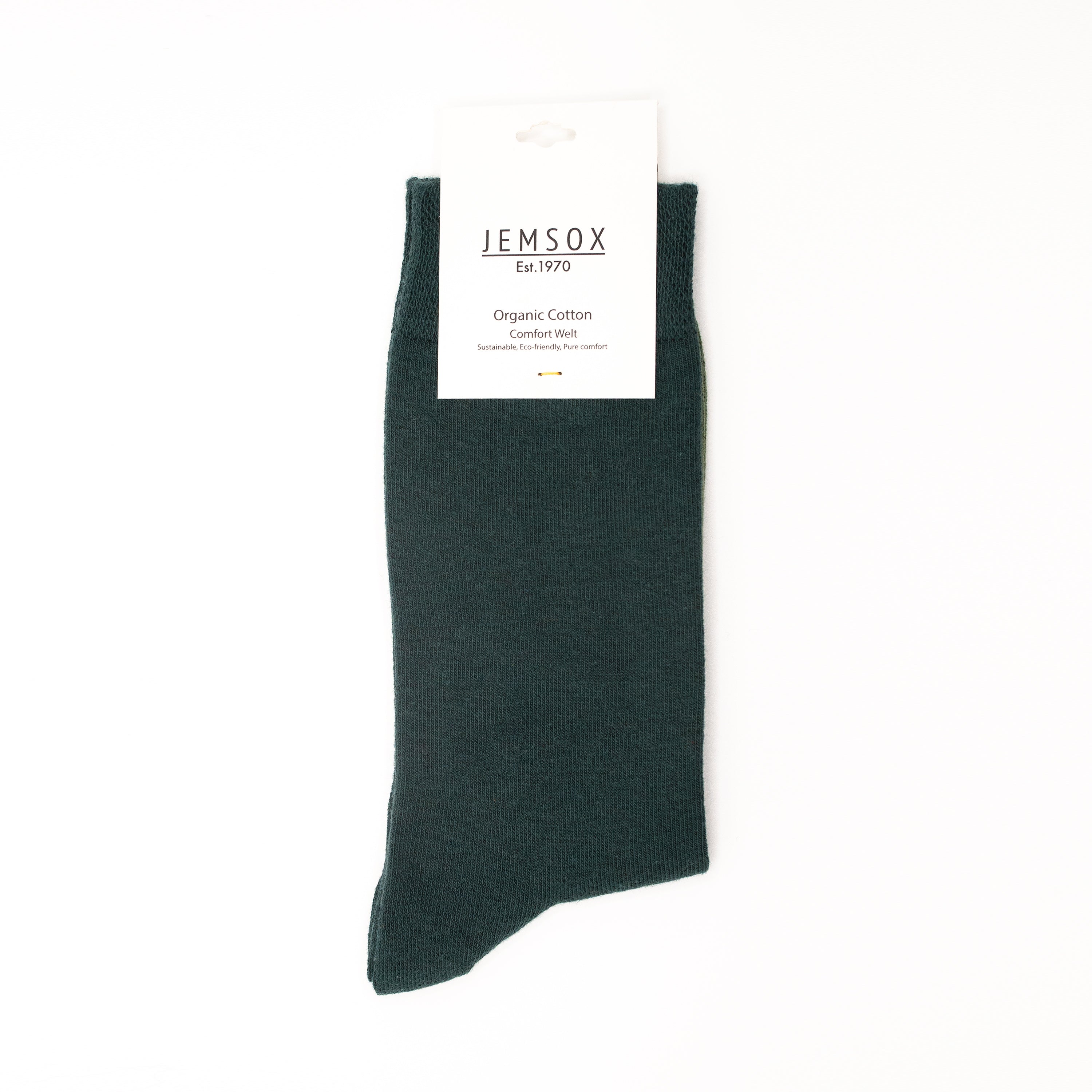 Two Block Colour Organic Cotton Mens Socks | Soft Comfort Welt