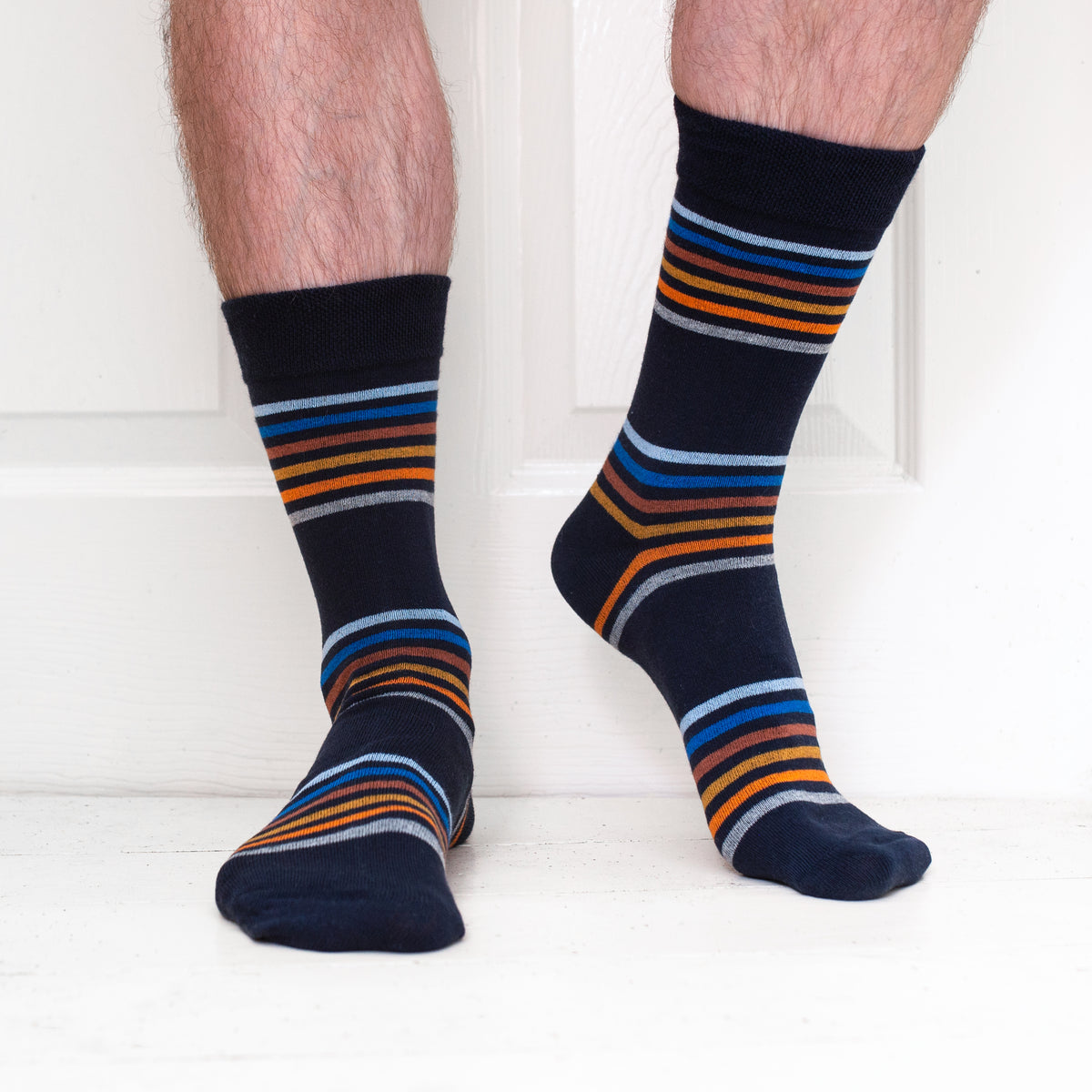 Multi Stripe Mens Socks