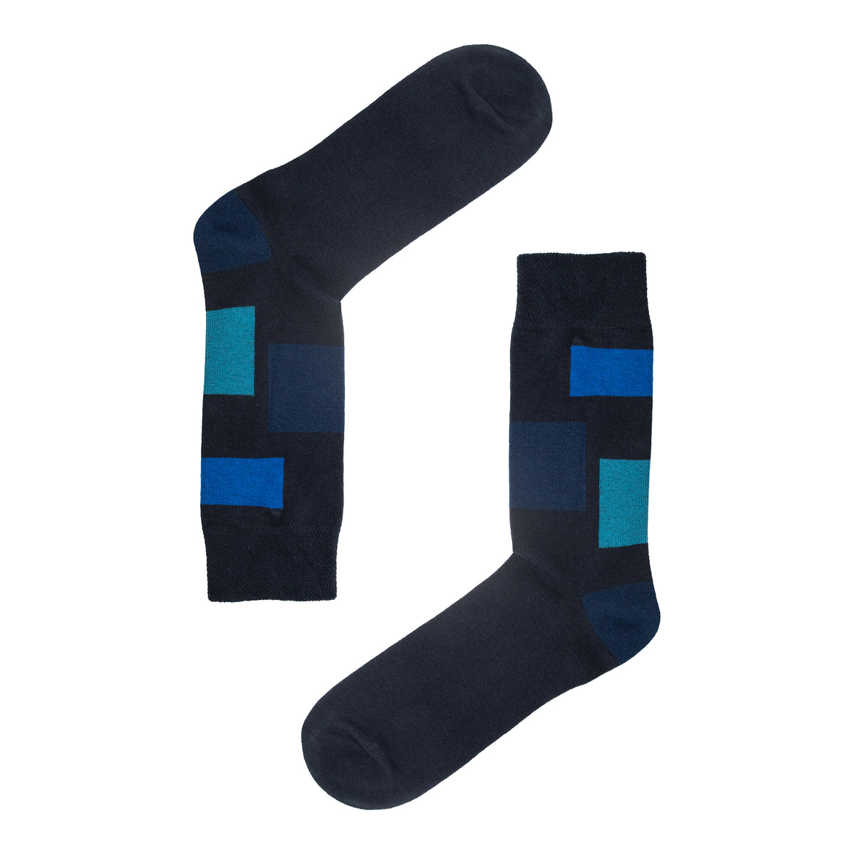 Block Pattern Mens Socks