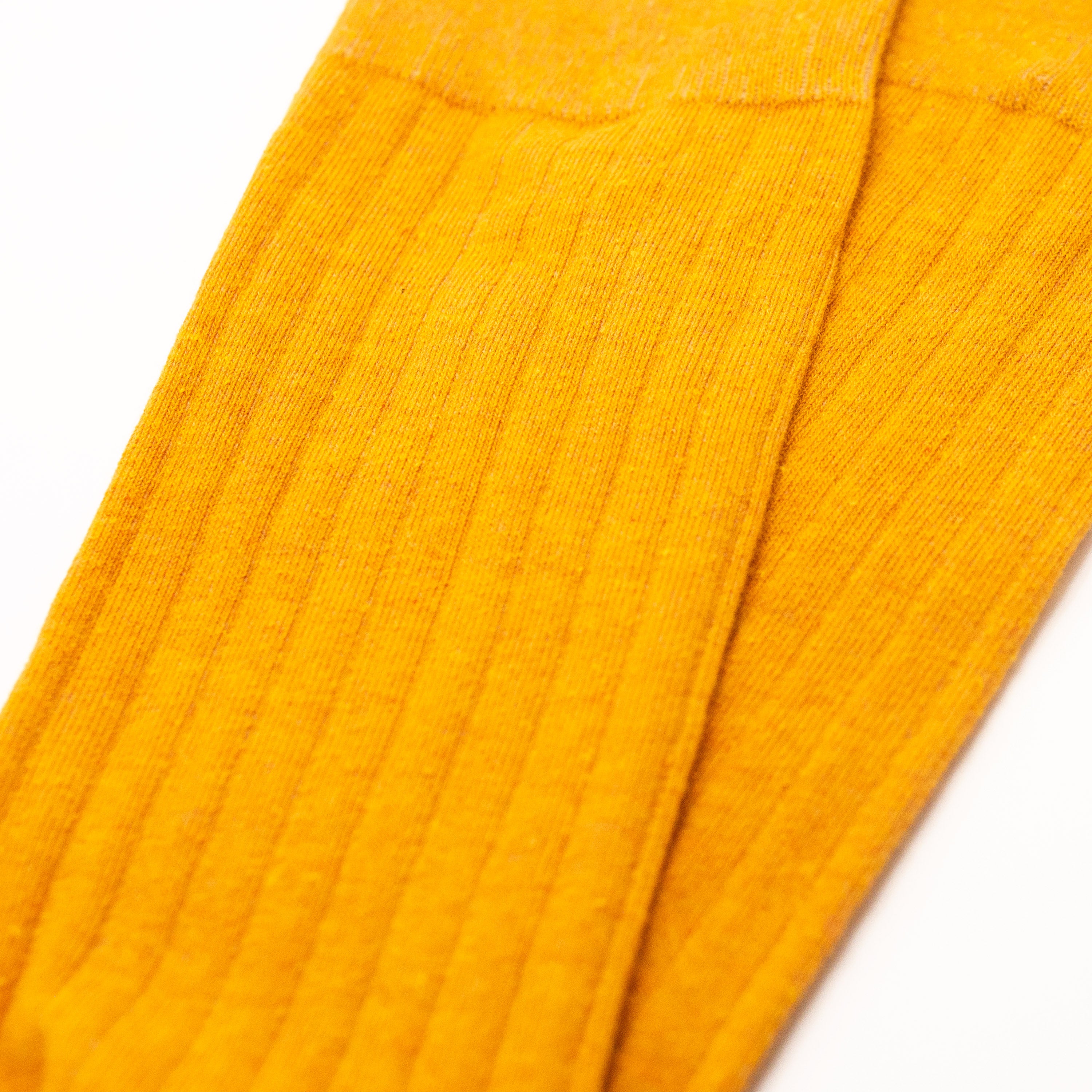 Ochre Recycled Rib Mens Socks | Sustainable Everyday Comfort