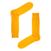 Ochre Recycled Rib Mens Socks | Sustainable Everyday Comfort