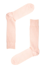 Rose Pink Recycled Rib Mens Socks | Bold, Sustainable Style