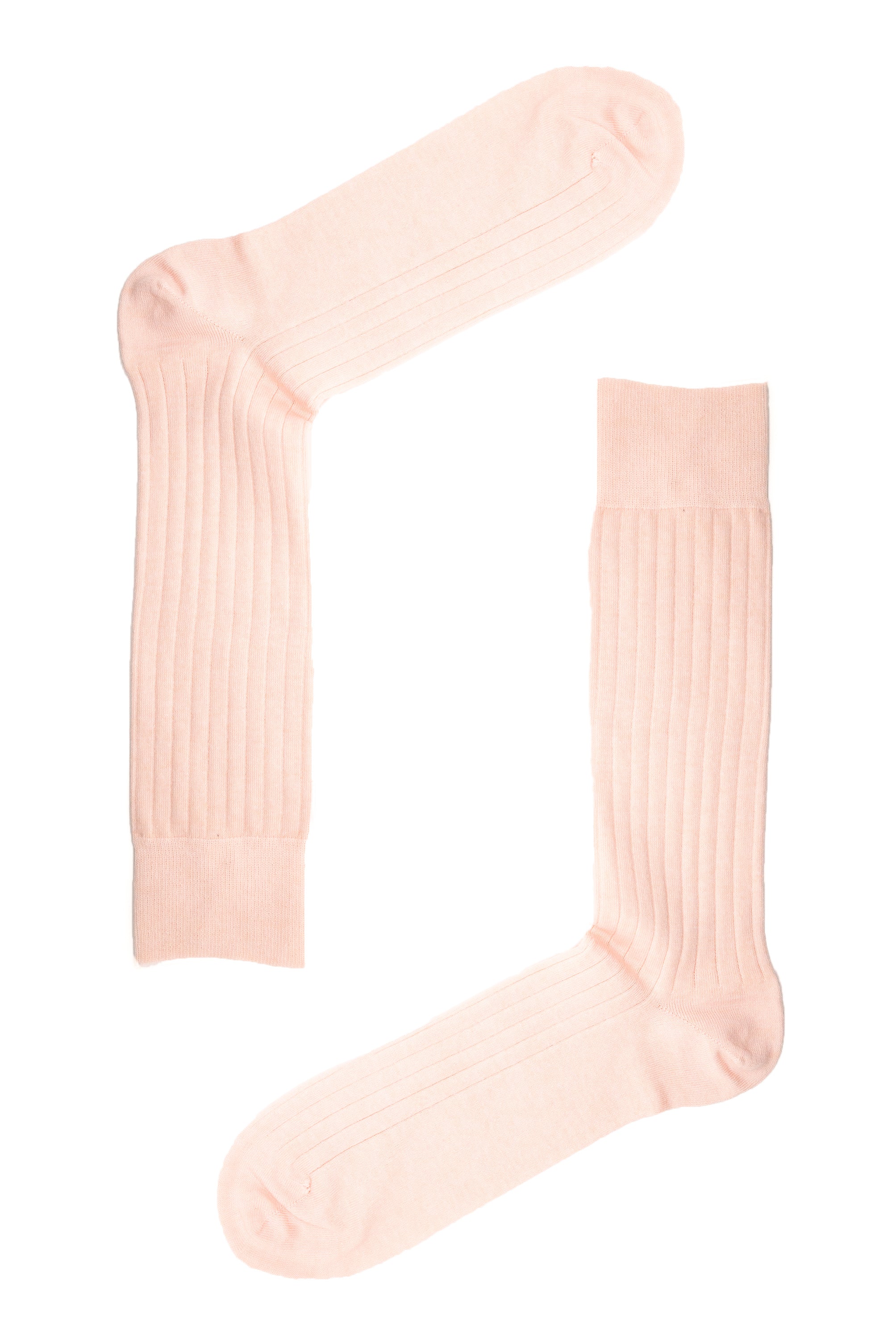 Rose Pink Recycled Rib Mens Socks | Bold, Sustainable Style