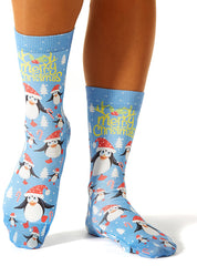 Christmas Penguin Ladies Socks