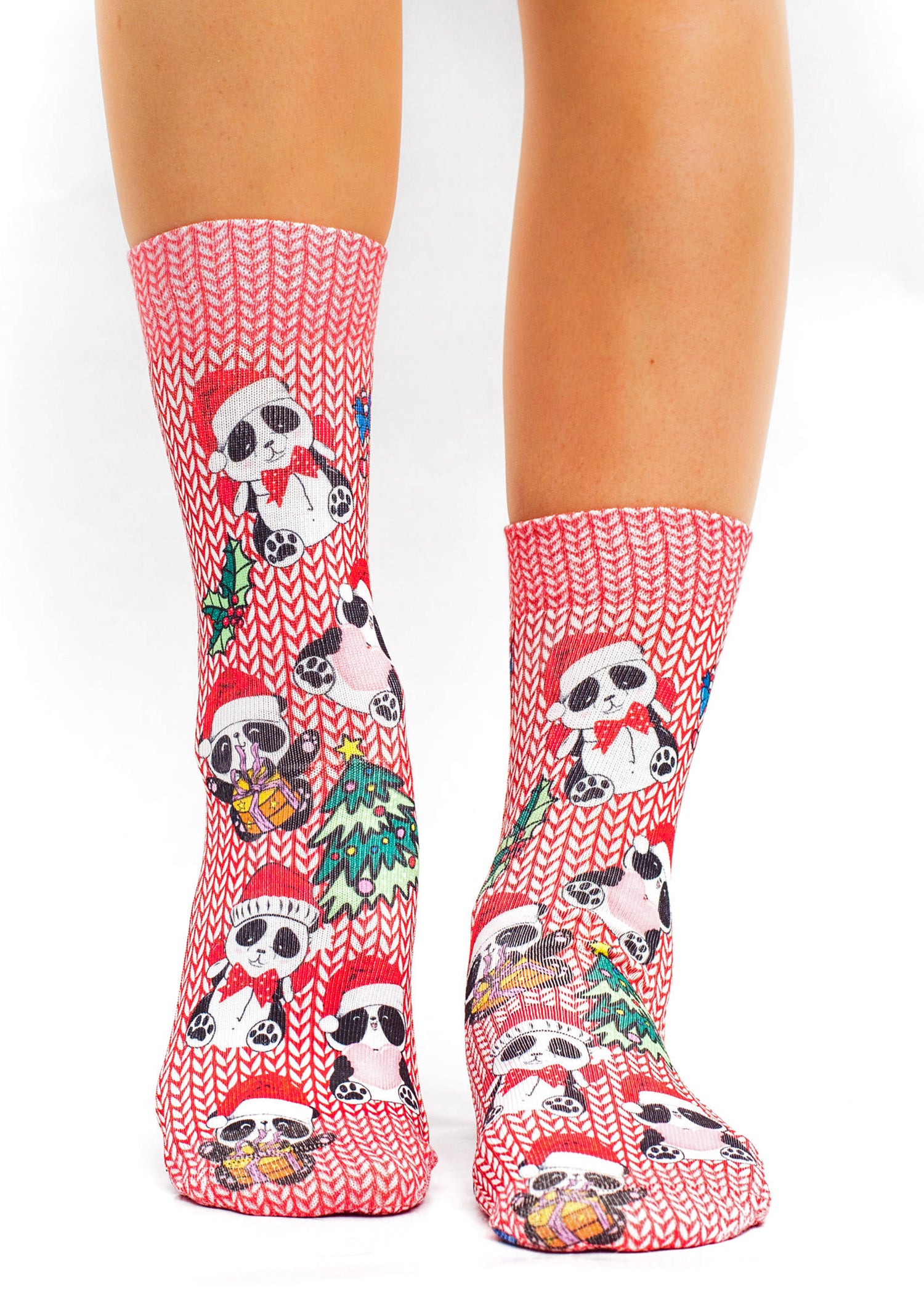 New Year Panda Ladies Socks