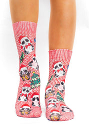 New Year Panda Ladies Socks