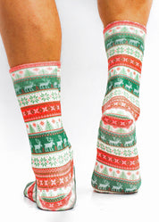 Knitted Deer Mens Novelty Socks