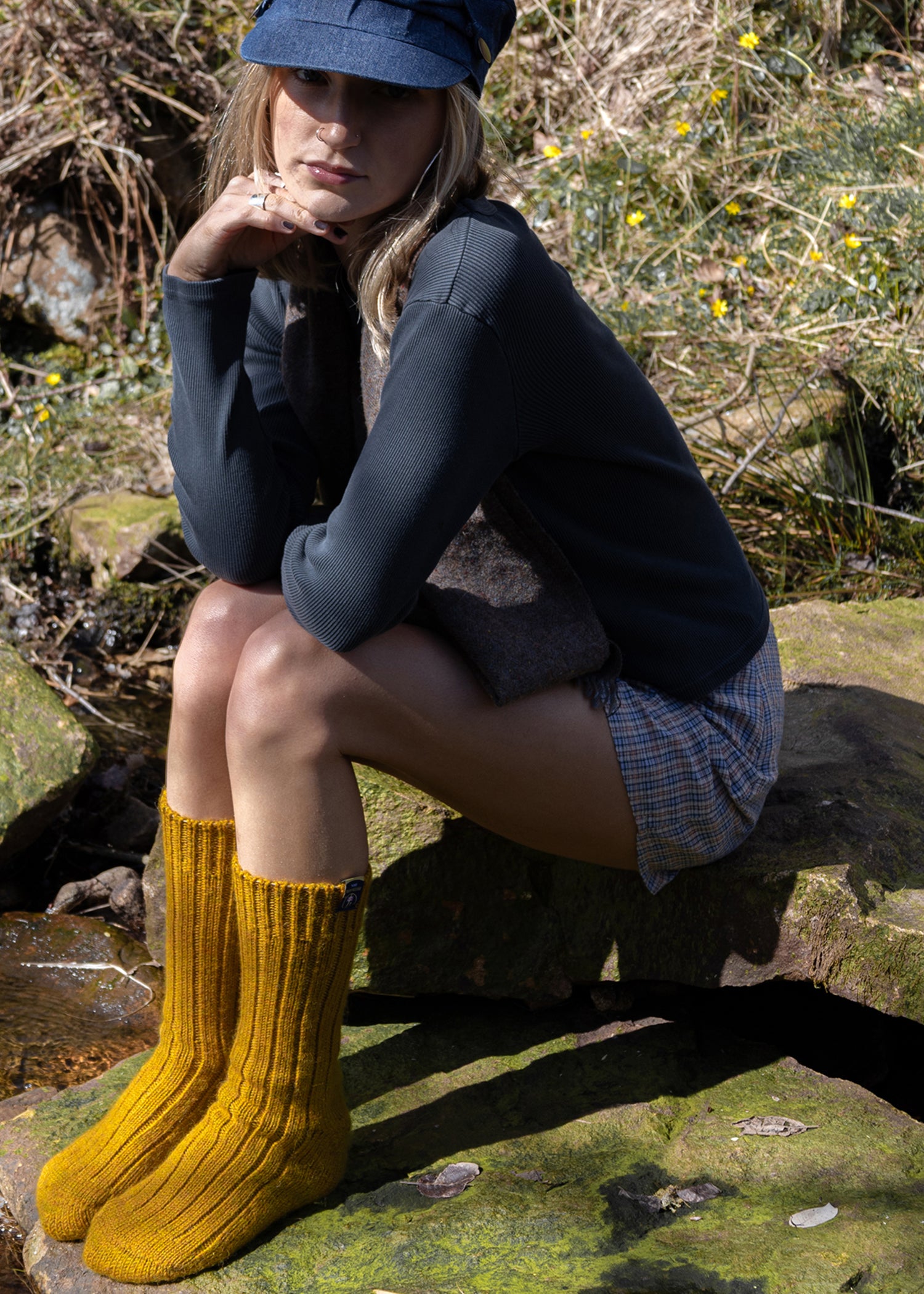 British Wool Boot Socks – Mustard Fields | 100% British Wool Luxury Boot Socks