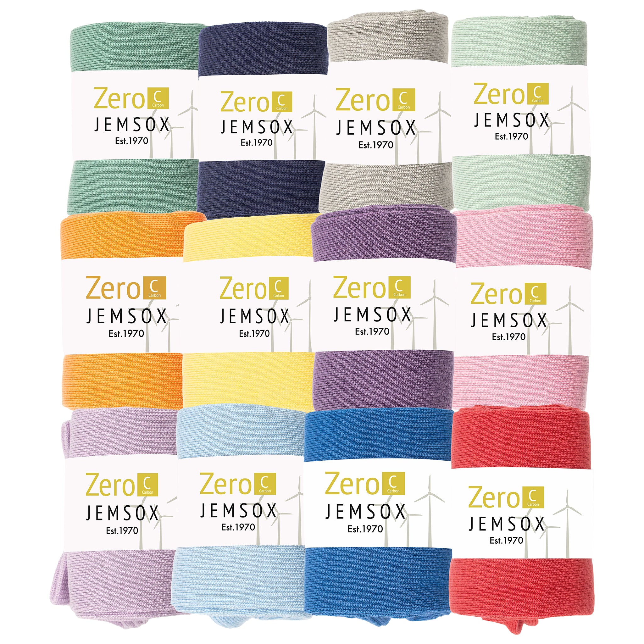 12-Pack Luxury Pure Colour Socks – Eco-Friendly Socks Gift Box Bundle