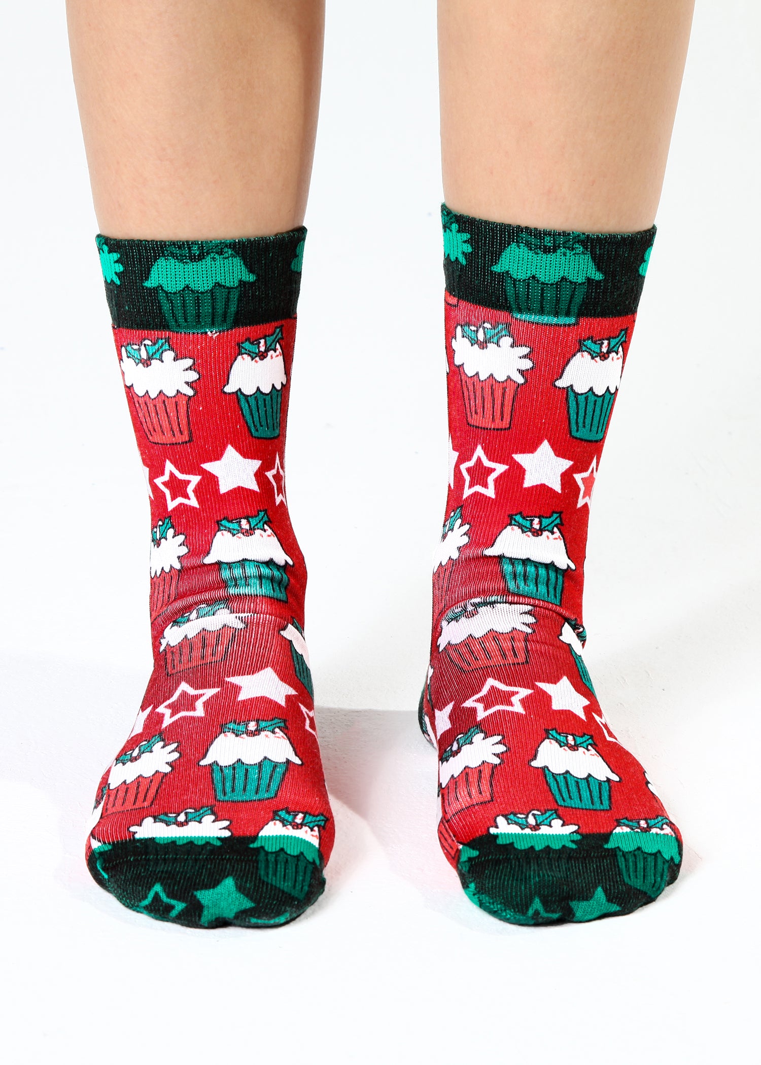 Christmas Cupcakes Ladies Socks