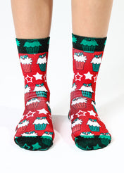 Christmas Cupcakes Ladies Socks