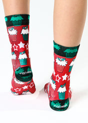 Christmas Cupcakes Ladies Socks
