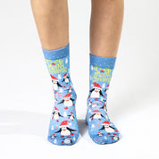Christmas Penguin Ladies Socks