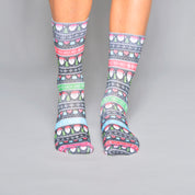 Santa Ethnic Design Ladies Socks