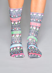 Santa Ethnic Design Ladies Socks