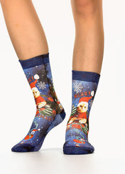 Santa Cats Gift Ladies Socks