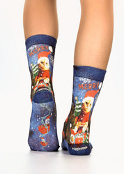 Santa Cats Gift Ladies Socks