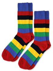 Men's Twin Pack Rugby Socks – Multicolour Stripe