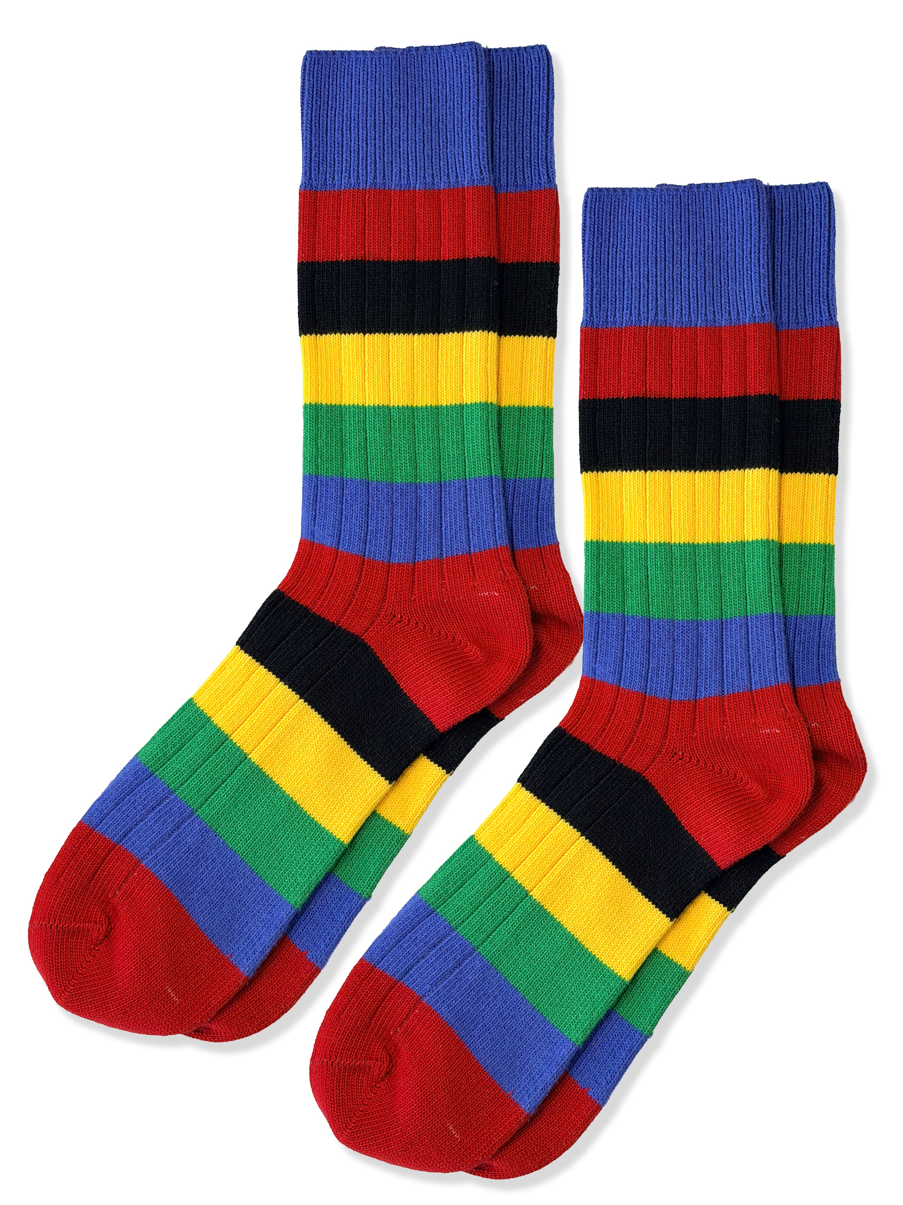 Men's Twin Pack Rugby Socks – Multicolour Stripe