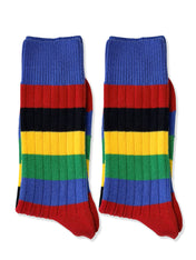 Men's Twin Pack Rugby Socks – Multicolour Stripe