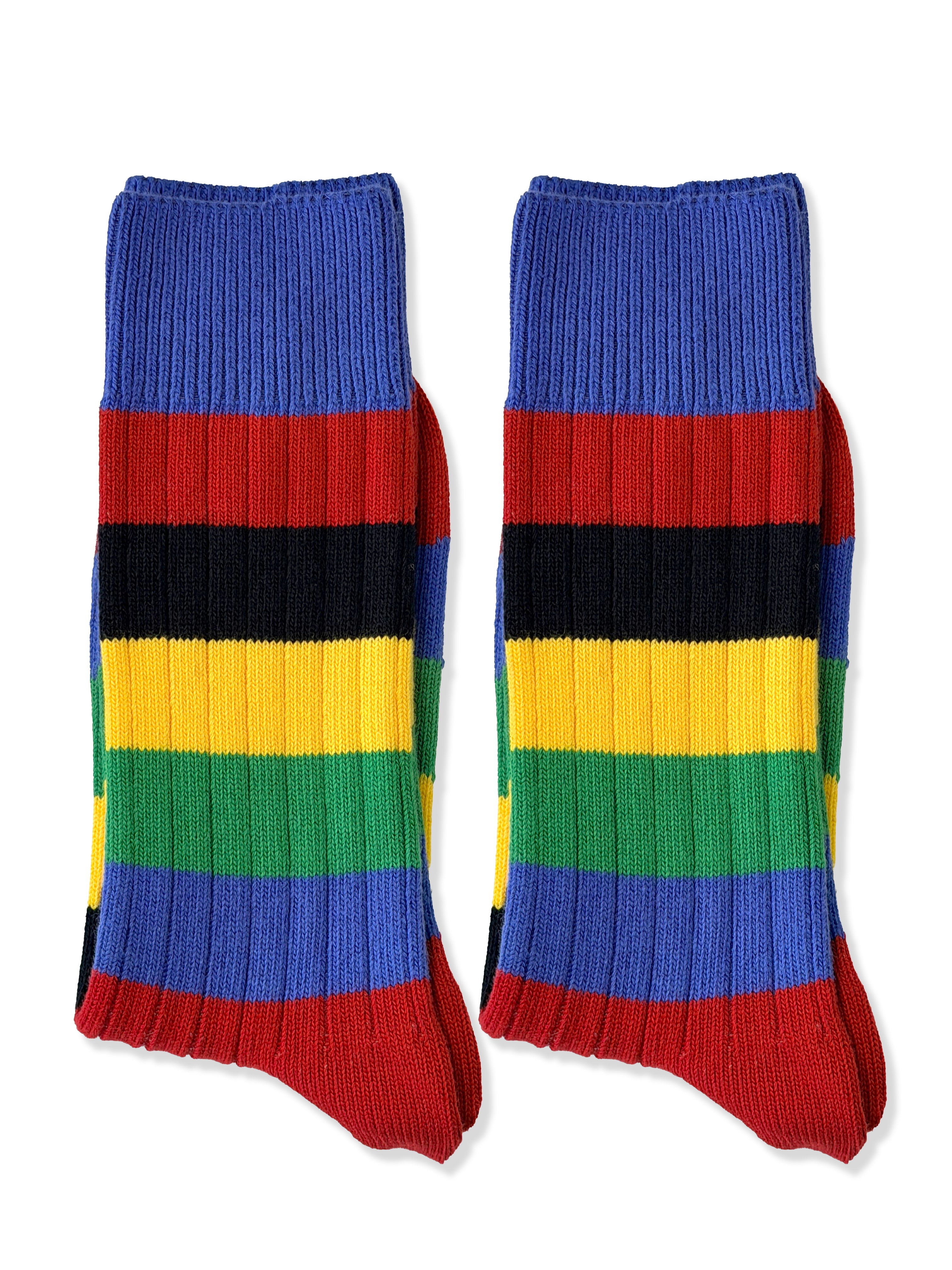 Men's Twin Pack Rugby Socks – Multicolour Stripe