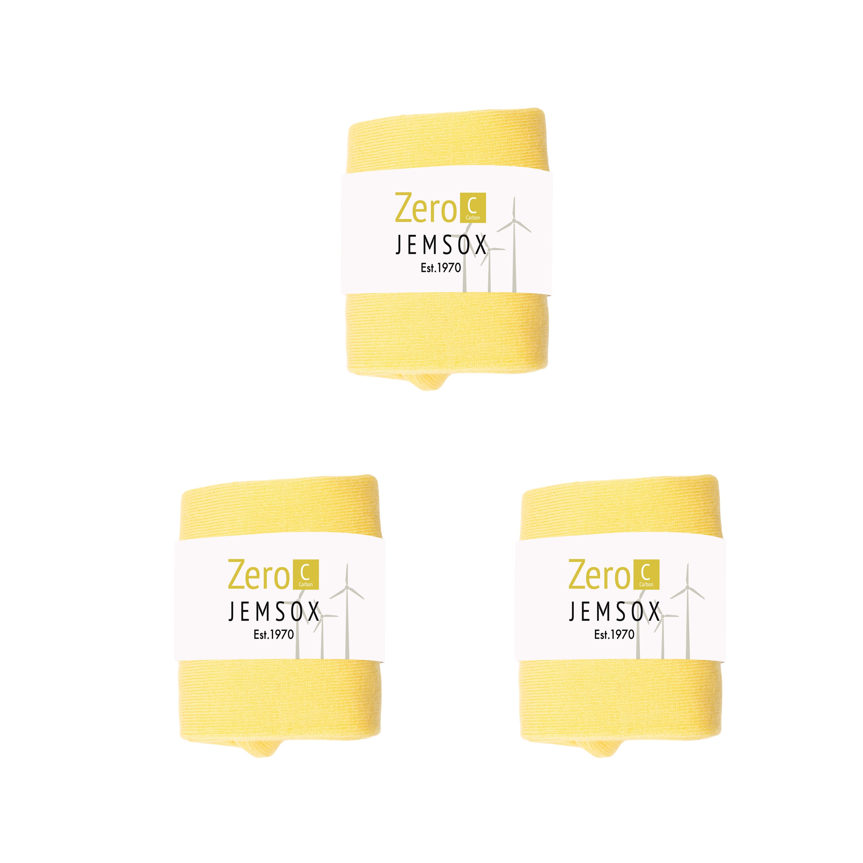 Luxury Socks Multipack 3 Pairs / 5-Pairs Lemon Yellow Plain Colour Men's Crew Socks Size 7-12