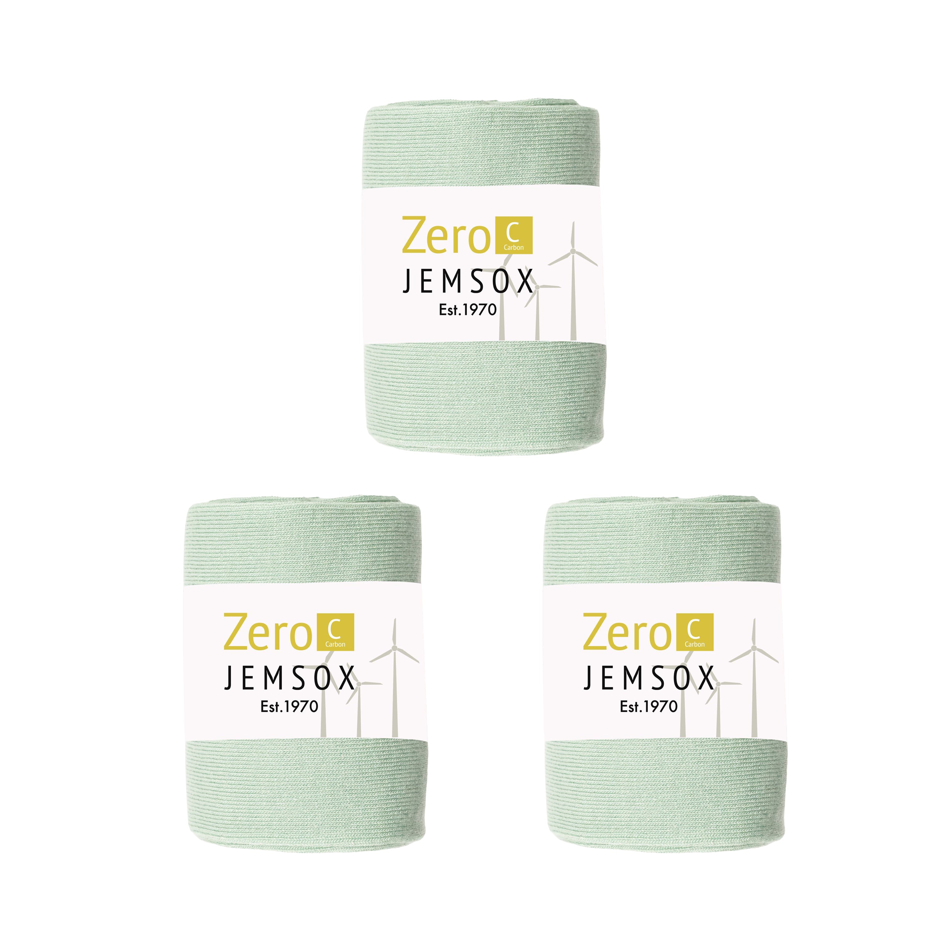 Luxury Socks Multipack 3 Pairs / 5-Pairs Mint Green Plain Colour Men's Crew Socks Size 7-12