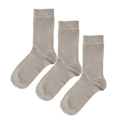 Luxury Socks Multipack 3 Pairs / 5-Pairs Grey Plain Colour Men's Crew Socks Size 7-12