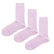 Luxury Socks Multipack 3 Pairs / 5-Pairs Lavender Purple Plain Colour Men's Crew Socks Size 7-12