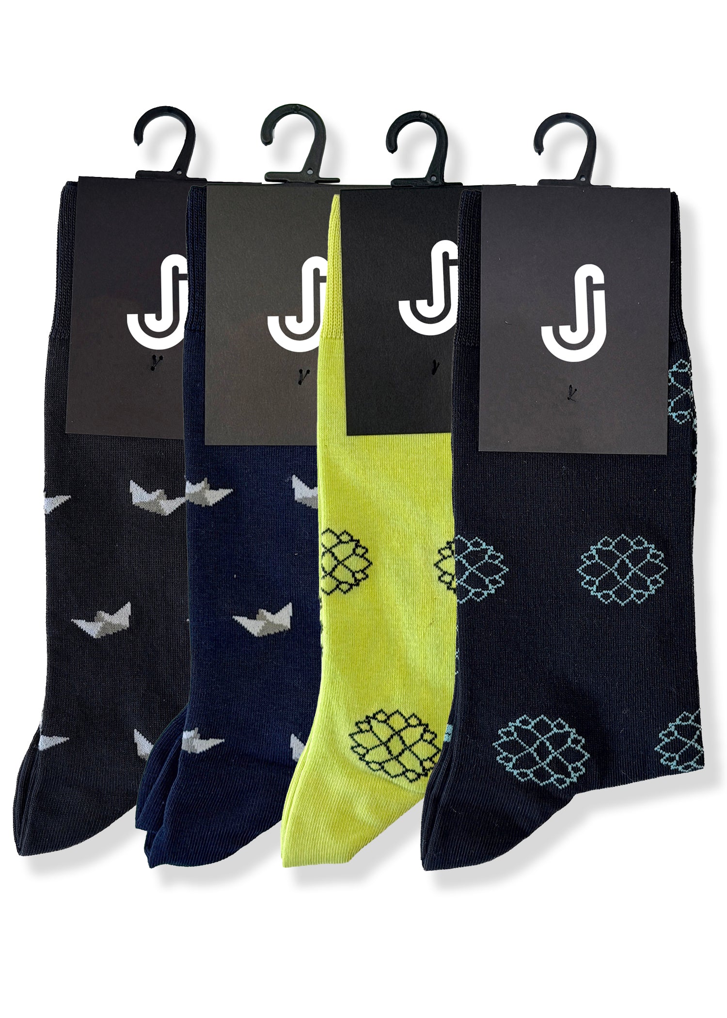 The Minimalist – 4 Pack Patterned Socks - Size UK 7-10.5