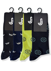 The Minimalist – 4 Pack Patterned Socks - Size UK 7-10.5