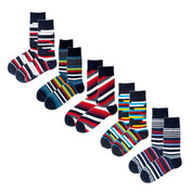 5-Pack Multi Stripe Socks – Organic Cotton Crew
